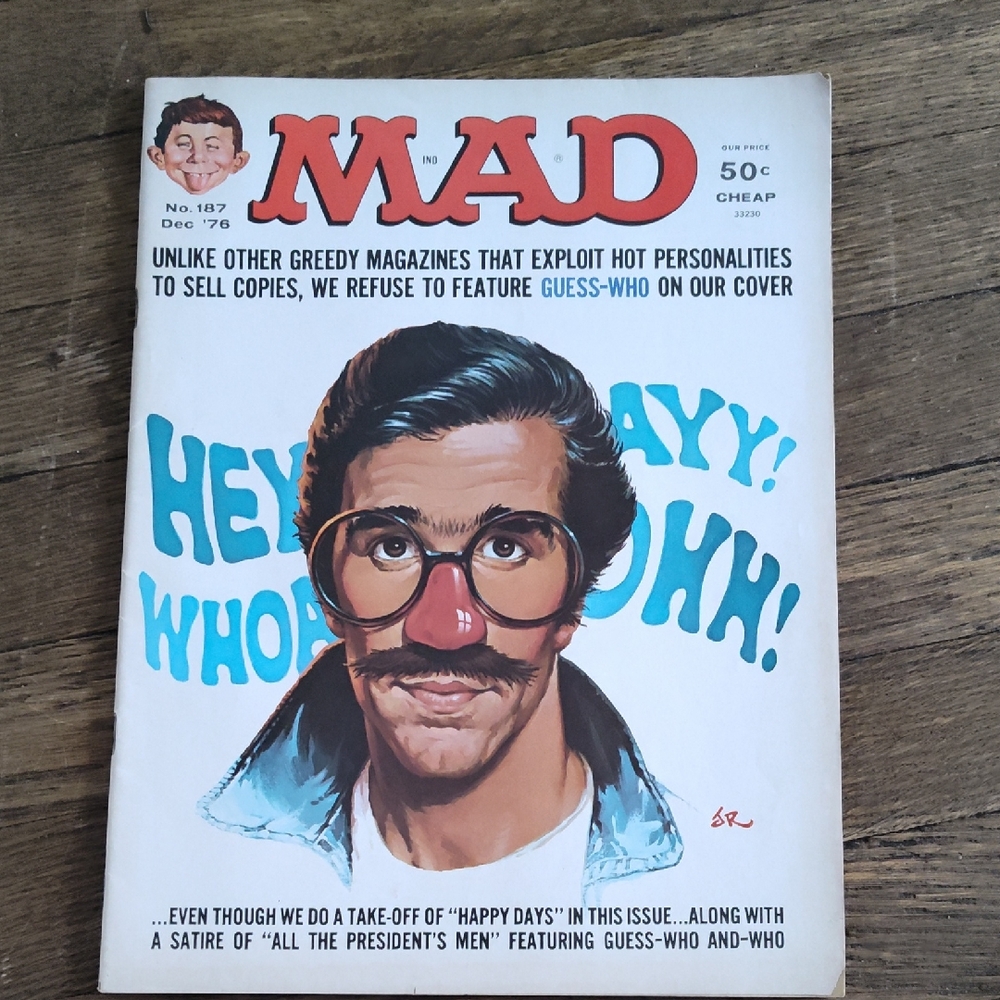 MAD Magazine December 76 Number 186 Hey Hey Hey The Fonz